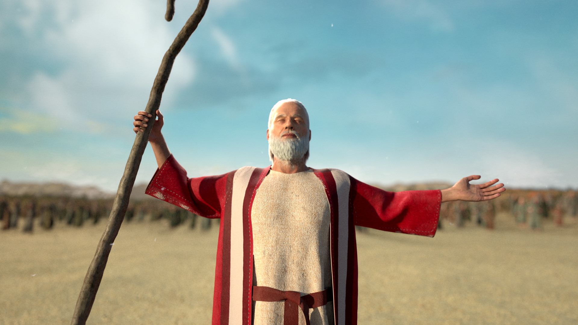 Moses Sea Parting 3d animation graphic design motion graphics