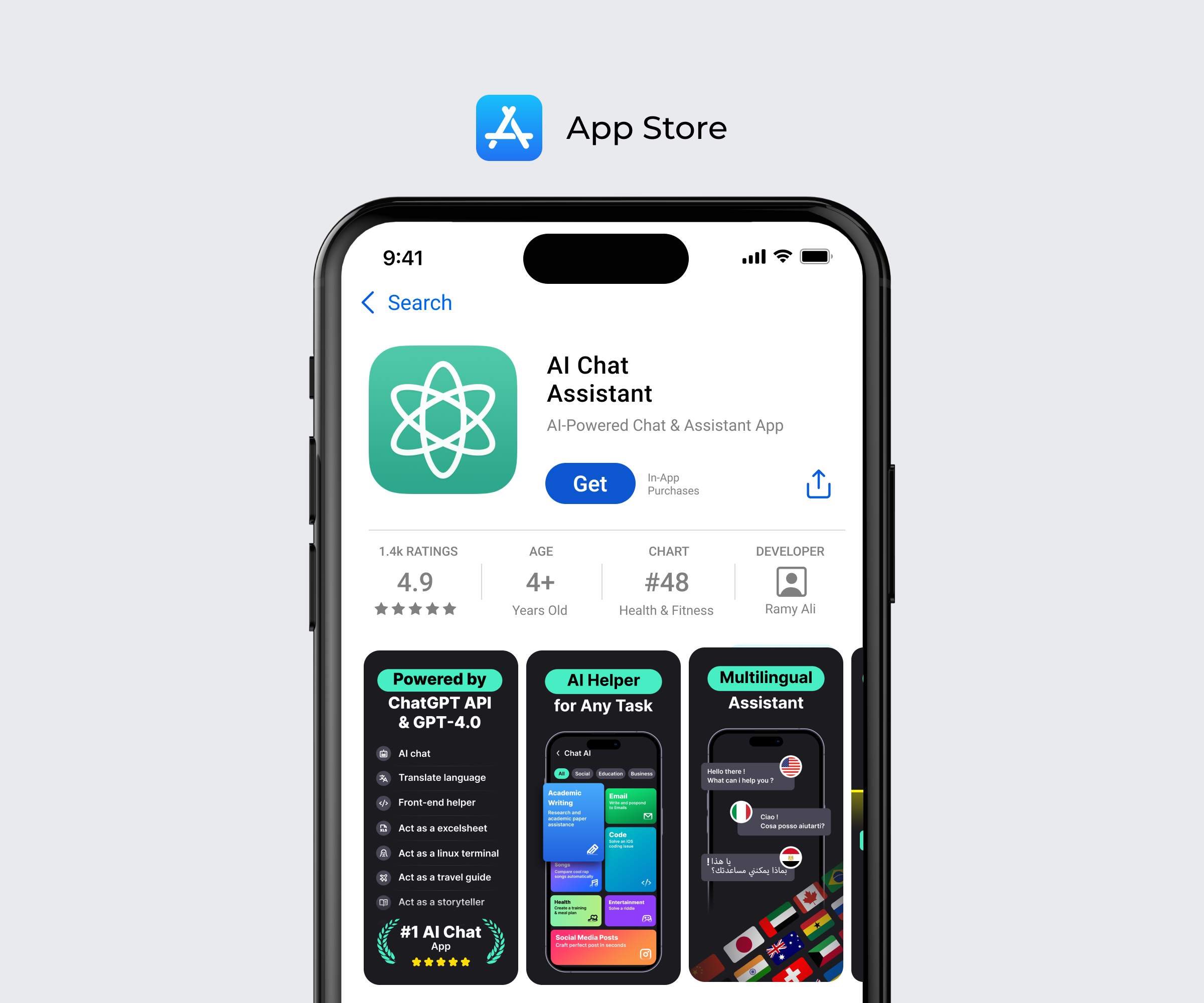 Example of Play Store & App Store Screenshot Design
