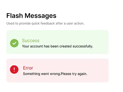 Flash Message Design dailyui design ui ux