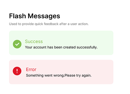 Flash Message Design