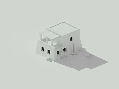 Village House Low Poly 3d 3d art 3d design blender gameart house village