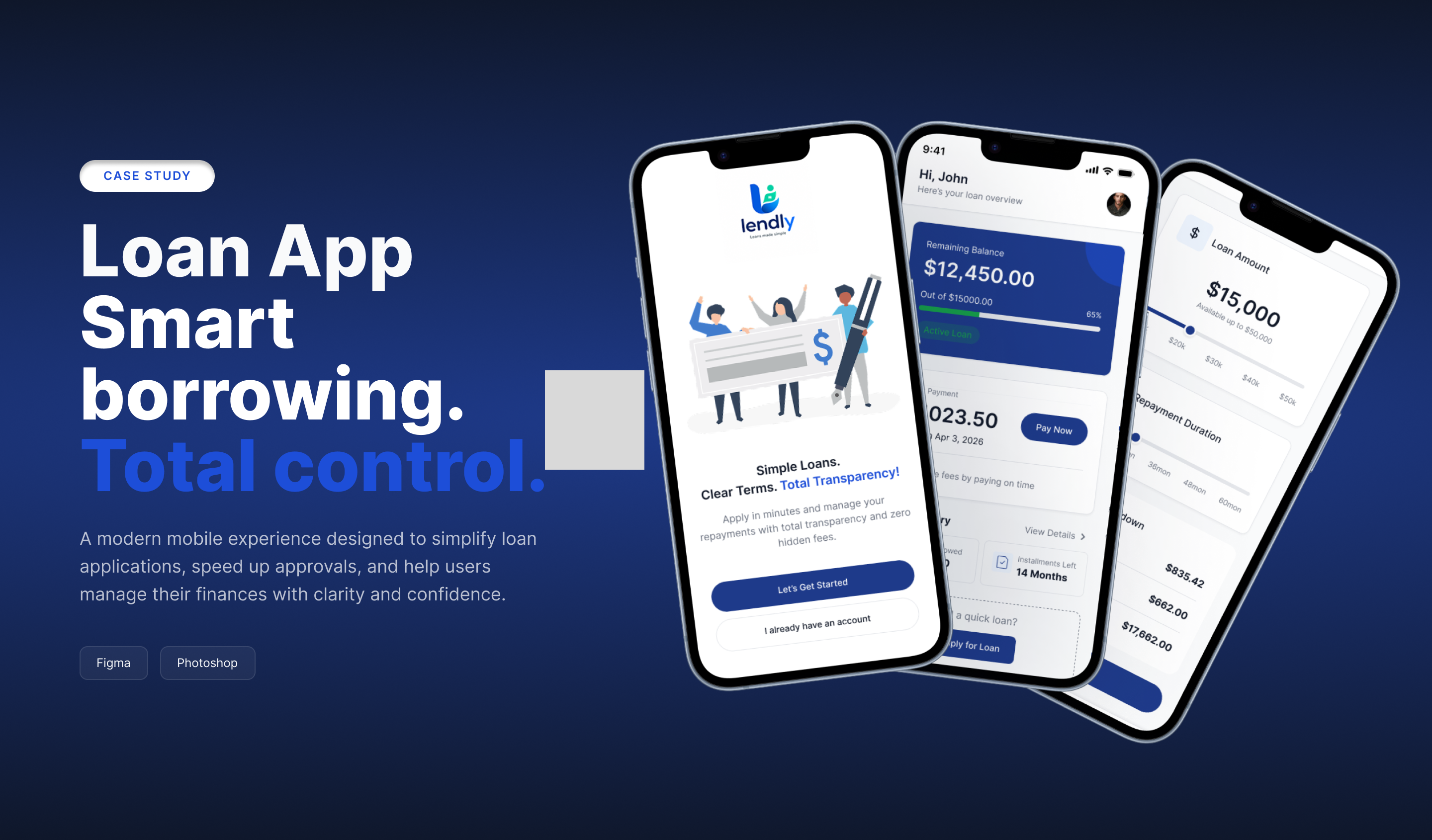 Modern Fintech Loan App Design app design banking app case study dashboard ui design system figma finance dashboard fintech app fintech design fintech ui lending platform loan app mobile app design mobile ui mobile ux product design saas design ui ux user experience user interface