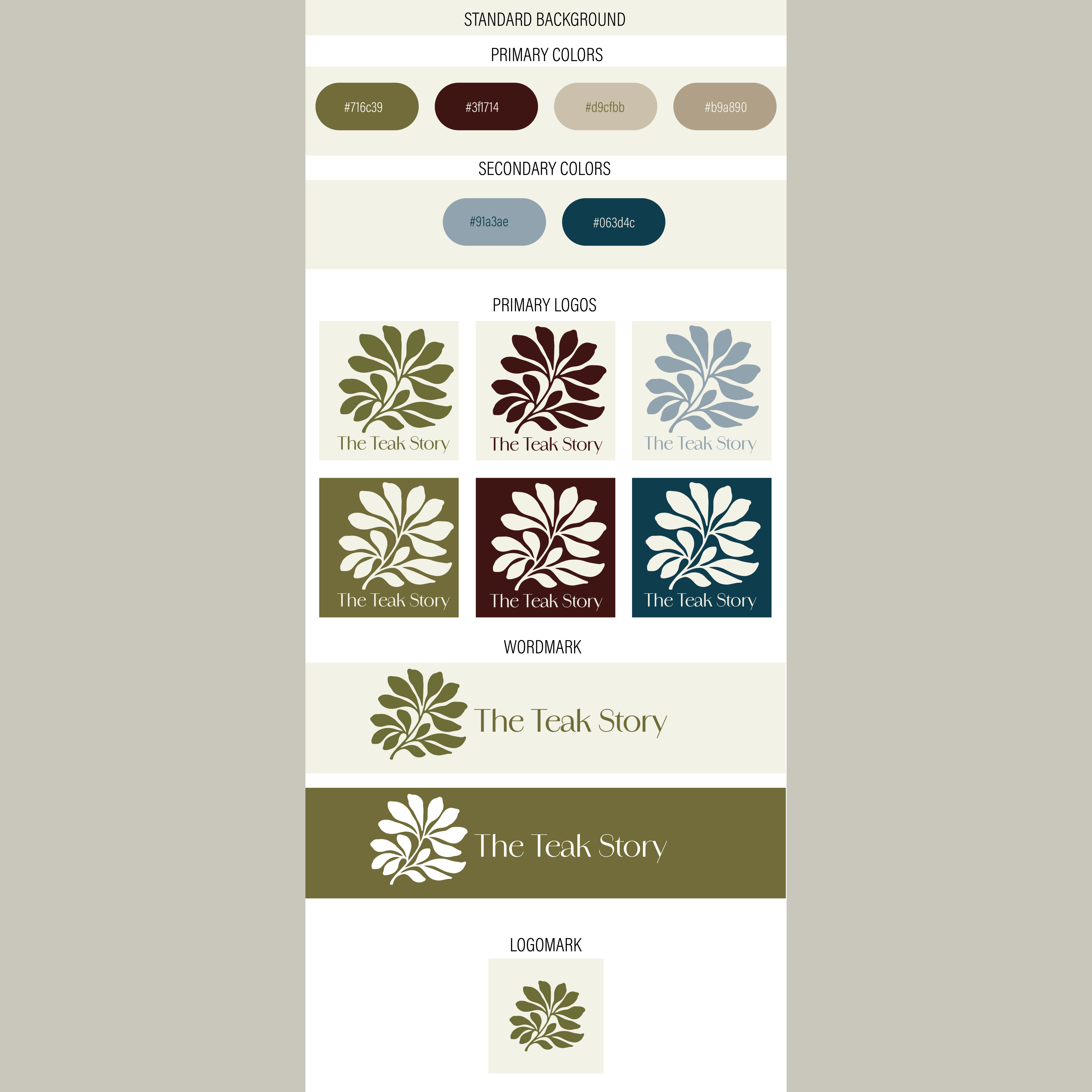 The Teak Story Brand identity design brand identity branding design graphic design illustration logo typography