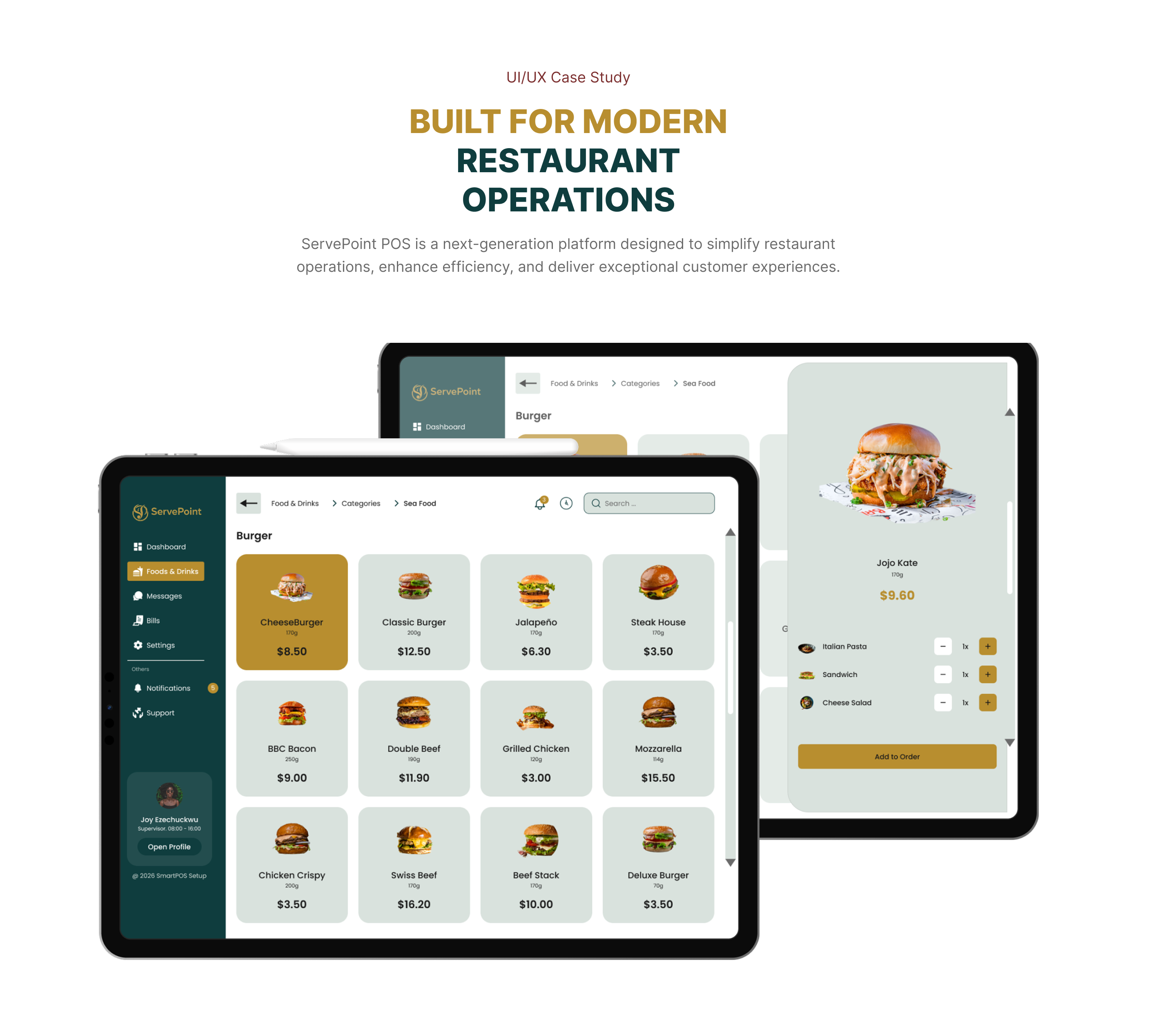 ServePoint POS | Modern Restaurant Dashboard Experience admin panel case study dashboard design design system figma food ordering food tech mobile pos ordering platform pos system product design responsive design restaurant app restaurant dashboard restaurant management saas design ui ux user experience user interface web design