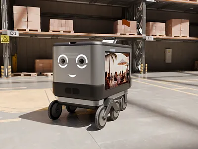 Autonomous Delivery Robot 3d animation branding graphic design motion graphics