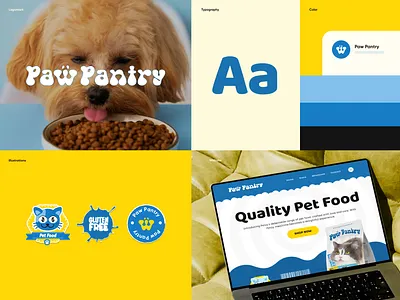 Paw Pantry - Pet food branding brand brand guidelines brand identity branding identity logo design logo ui logotype packaging pet food pet food branding ui visual identity