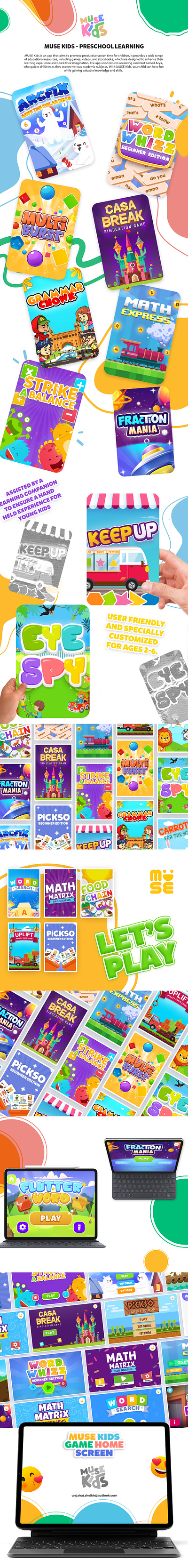 EdTech Games | MUSE Kids - Preschool Learning app design edtech games game game design games mobile app ui designer uidesign uiux unity userinterface
