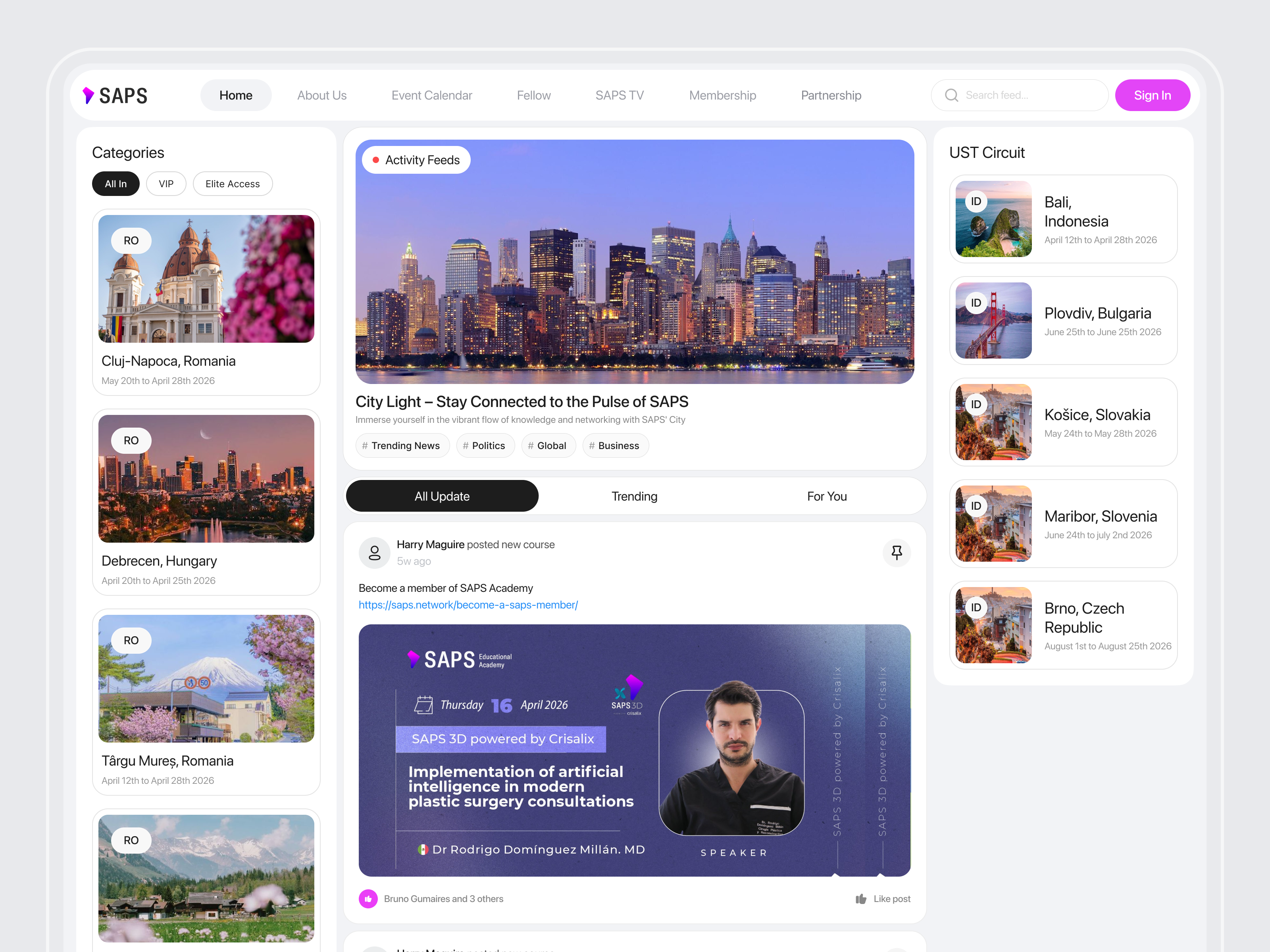 Saps Community Website Redesign