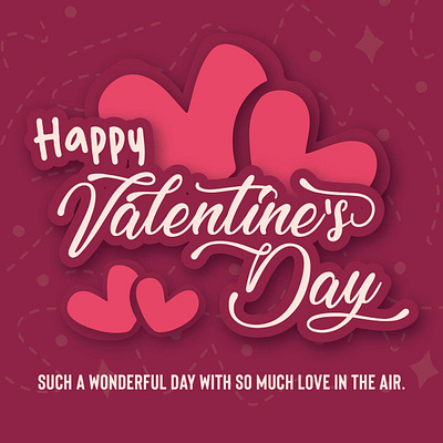 Happy Valentine's Day Celebratory Post branding design graphic design illustration logo vector