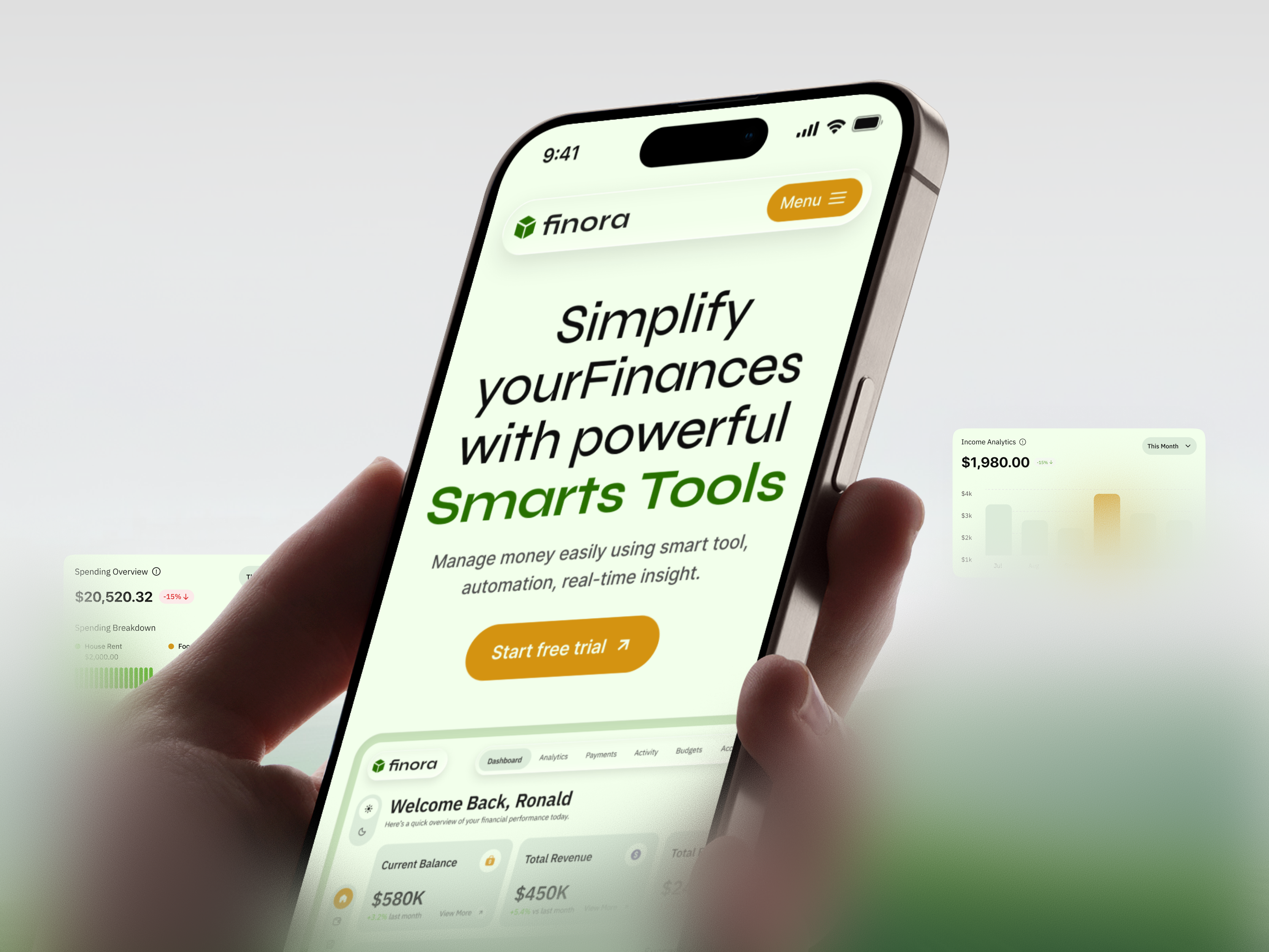 Finora — SaaS Landing Page Responsive version branding dashboard favnio figma fintech fintechdesign graphic design landingpage light minimalui productdesign saas startup ui uidesign uiux uxdesign webapp webdesign website