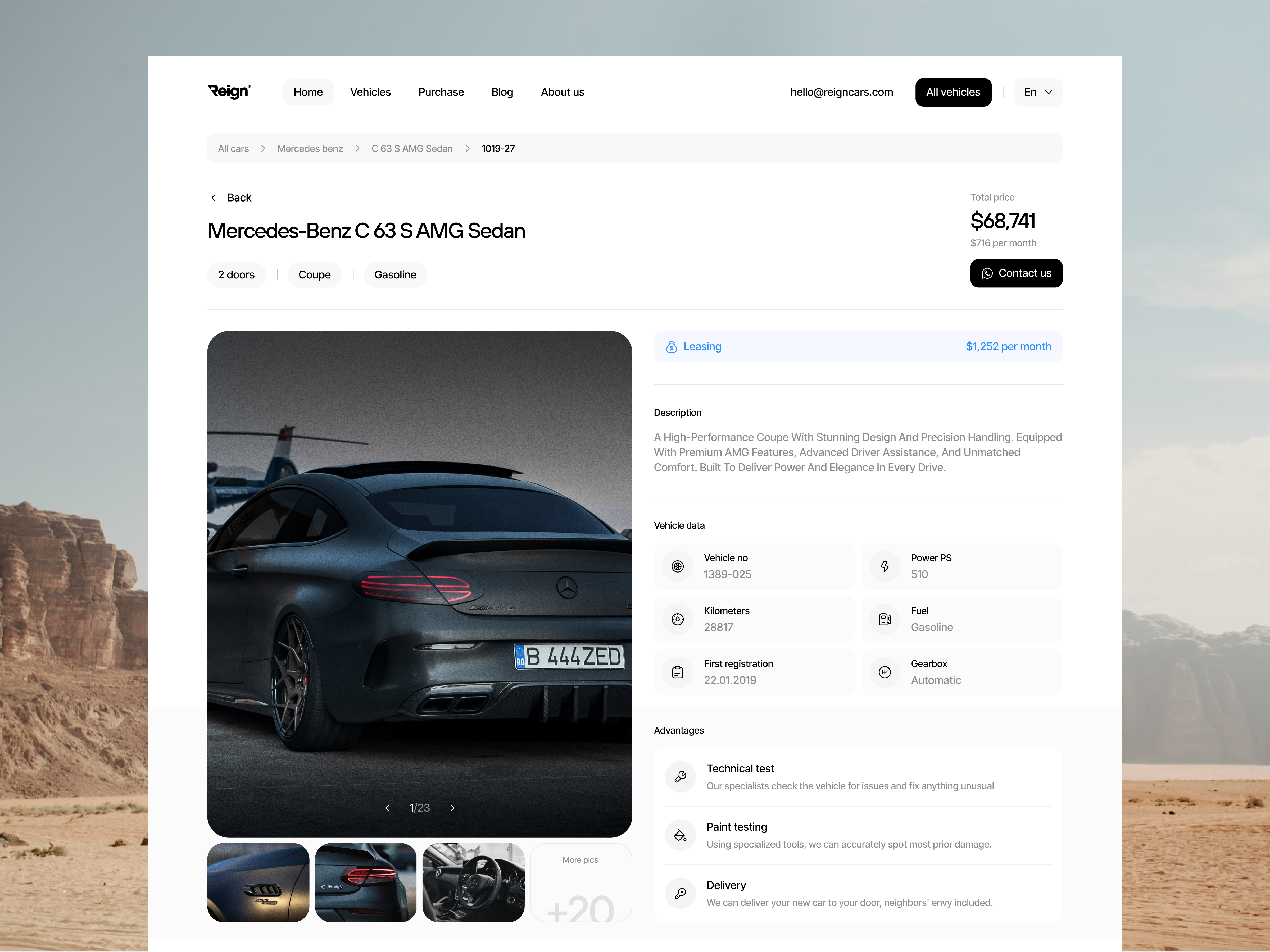 Exotic Car Showroom - Car Details car car details car selling car showroom clean details exotic lease mercedes minimal sell showroom sport car ui ux web web design website website design