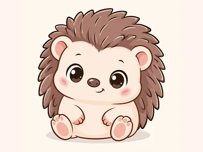 Cute Baby Hedgehog Cartoon Character Illustration 2d animal cartoon animal mascot baby animal cartoon character cartoon logo cartoon style character design funny hedgehog hedgehog character hedgehog mascot illustration logo mascot logo vector
