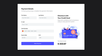 #2 - Credit Card Checkout credit card credit card checkout dailyui day2 figma ui