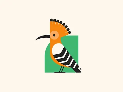 Hoopoe Bird animal animal logo bird art birds branding character design cute fauna geometric design hoopoe logo icon identity illustration logo mascot design mascot logo minimal design symbol vector wildlife logom