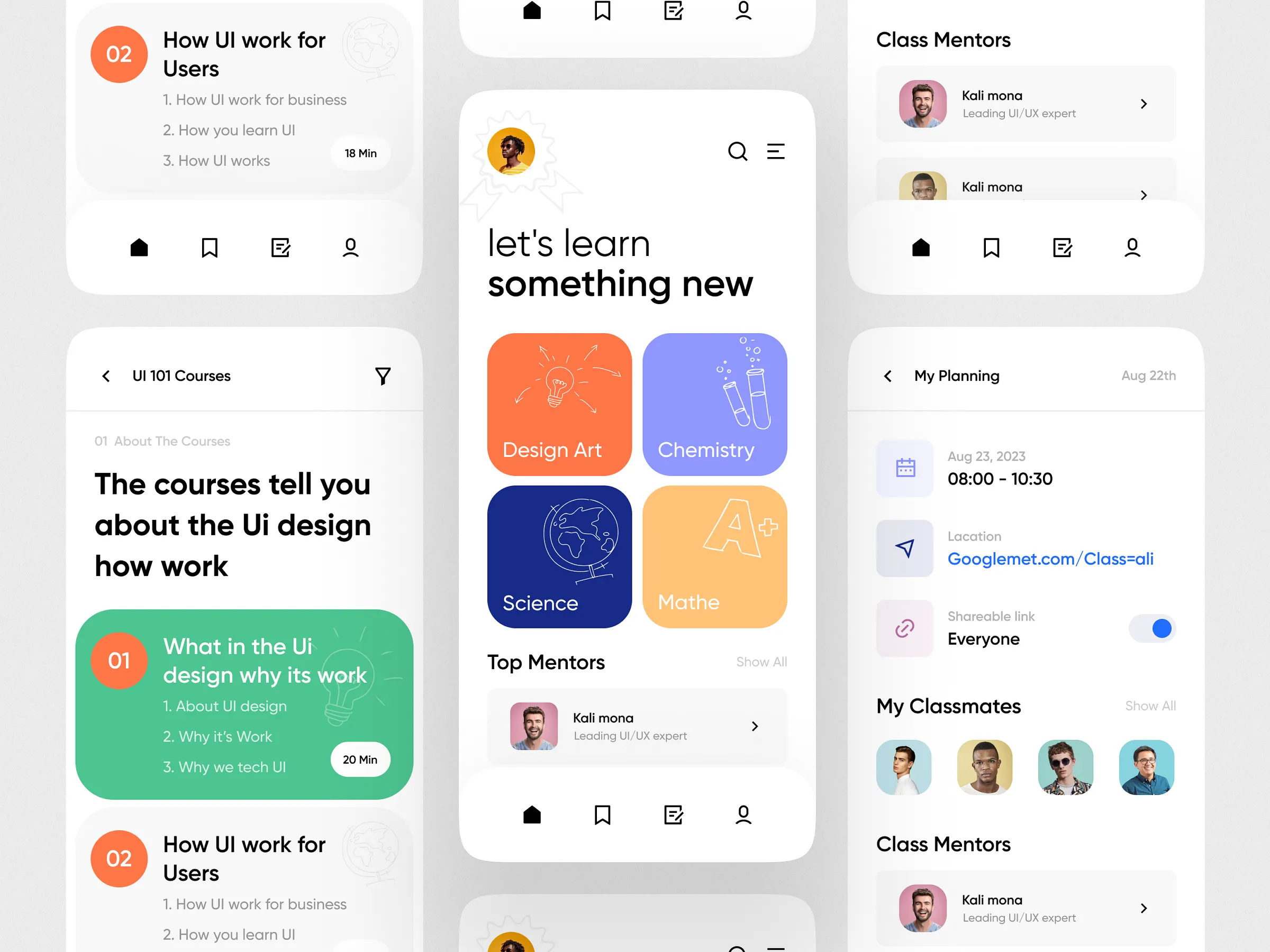 E-learning Mobile App Concept