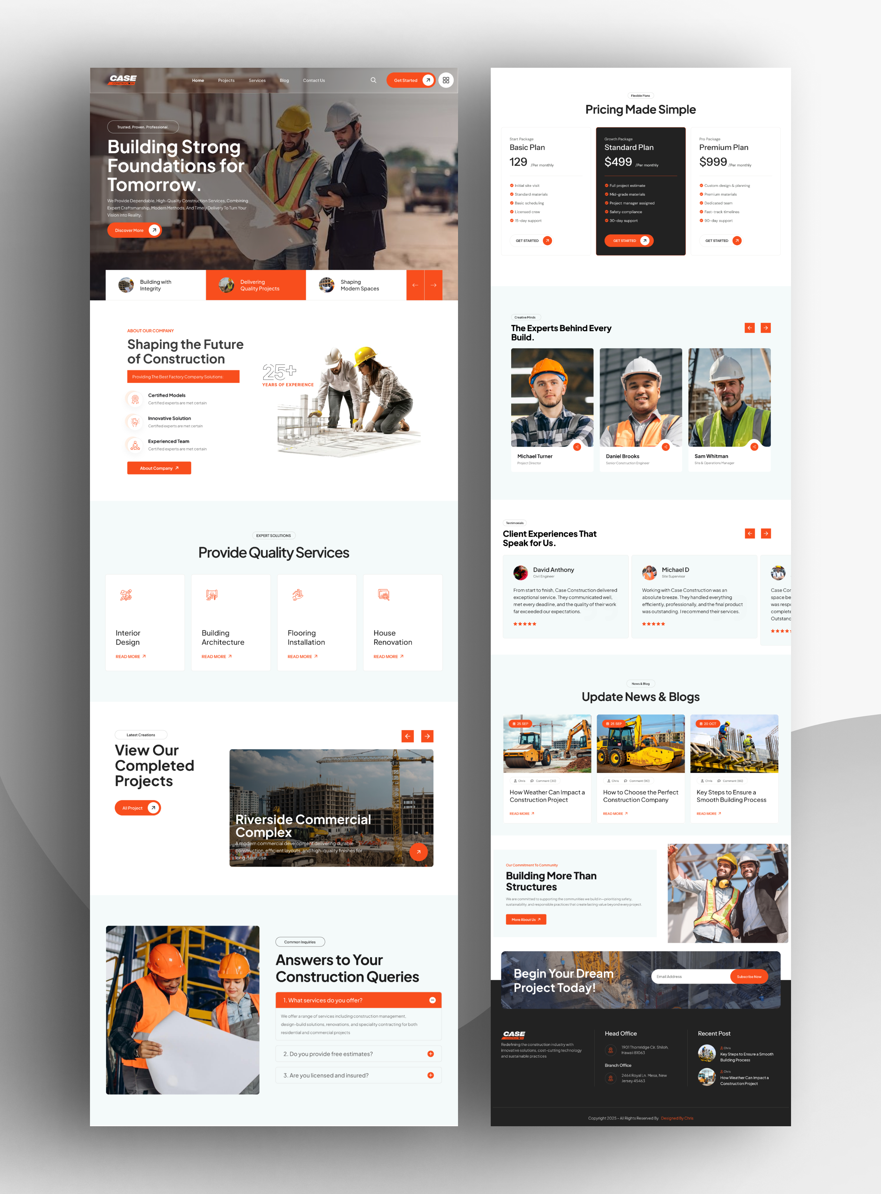 Construction 🚧 Agency Website construction constructionwebsite figma figmadesign ui uiux ux