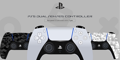 Sony PS5 dual sense controller illustration app branding design digital art figma graphic design illustration logo nfts ps5 typography ui ux vector