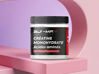 Creatine Supplement Jar label design branding creatine creatine supplement design graphic design jar label jar label design label design packaging design pouch design pouch label product label design supplement label