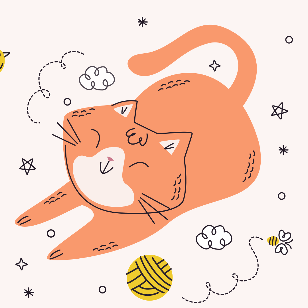 I Wish I Was a Cat... Just Meow Meow (animated) animation cat cozy graphics cute vector cyte animation