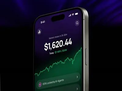Omen — 📊 Mobile Investing App ai app graphic design invest investing ios mobile trading ui