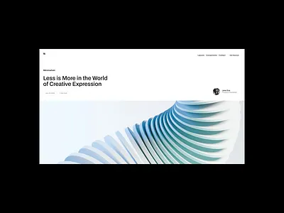 The Blueprint - Blog 01 blog section component library minimalism web design webflow