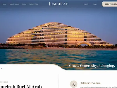 Jumeirah - Hotel Redesign Concept 3d ai animation branding dubai graphic design logo motion graphics ui