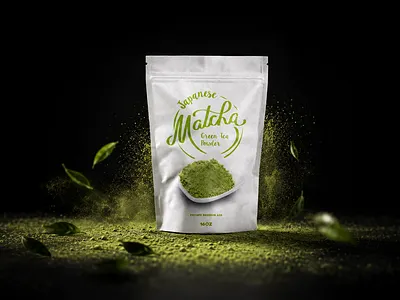 Modern Matcha Packaging brand designer branding design designer graphic design graphic designer logo logotype matcha packaging packaging designer pouch powder tea