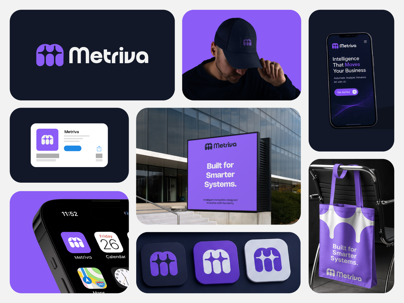 Metriva — Futuristic AI Brand Design