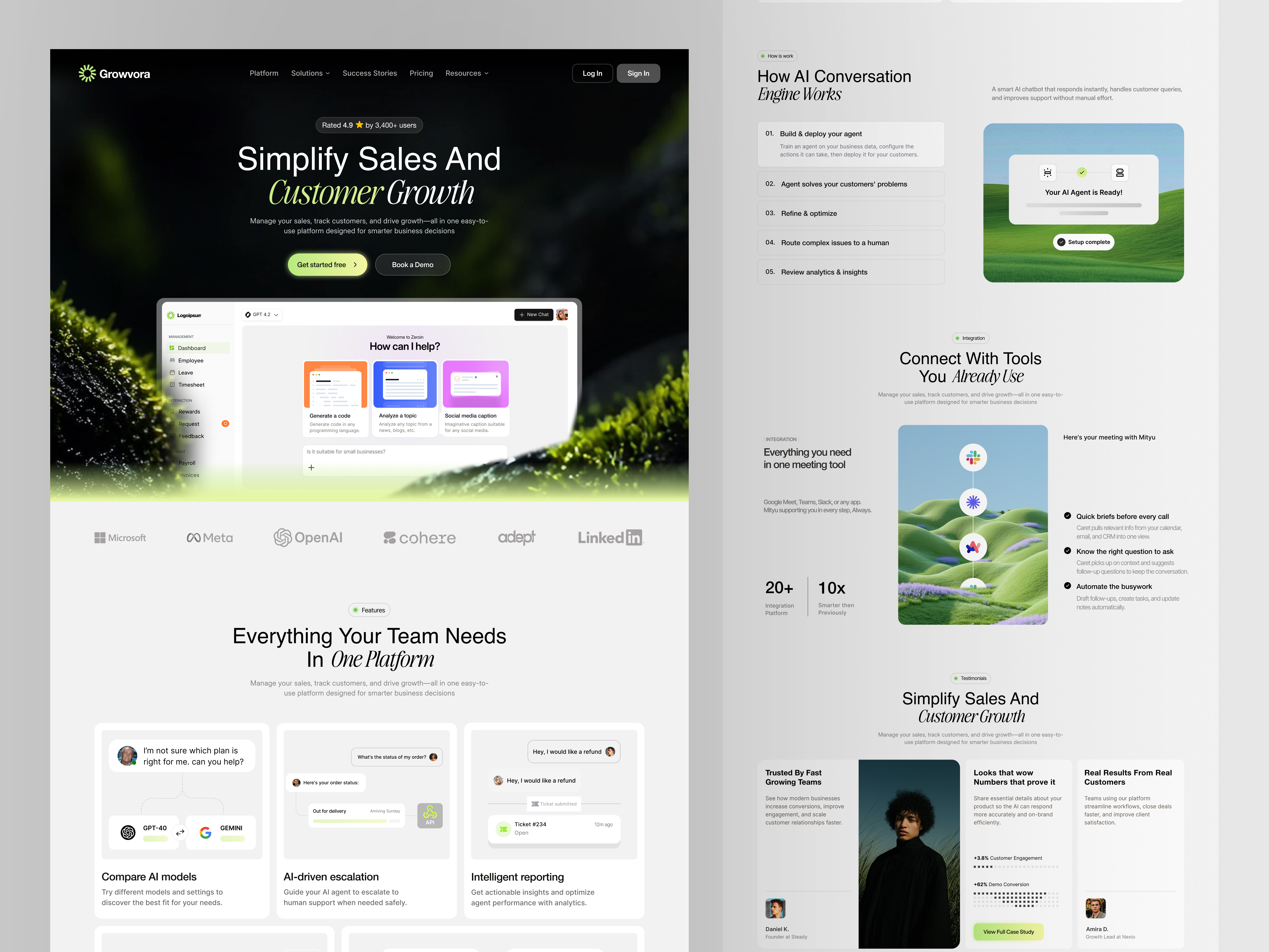 Growvora Conversion-Focused SaaS Full Landing