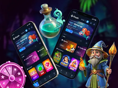 Flush Casino Mobile App Design betting casino casino app casino dashboard casino interface casino mobile app casino platfrom casino ui casino website design gambling website gaming dashboard gaming interface live casino mobile mobile app online casino user experience webdesign website design