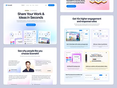 Screen Recorder Website ai interface product saas service ui ux web website