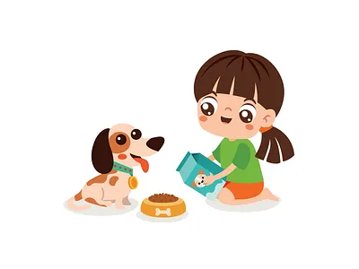 Cartoon Kid Playing With Dog Animation cartoonart cartoonkid characterdesign childillustration cutecharacter doganimation funanimation kidsanimation motiondesign petanimation playfulanimation