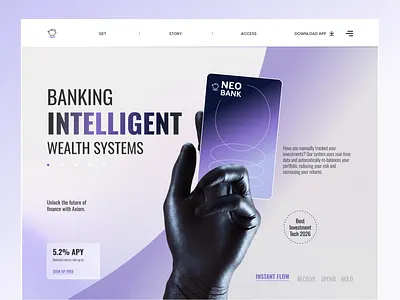 Financial Website UI Design animation app landing page clean ui digital banking website figma finance website fintech ui fintech website investment app landing page minimal web pricing section product design saas landing saas landing page startup landing page ui design uiux web design website design
