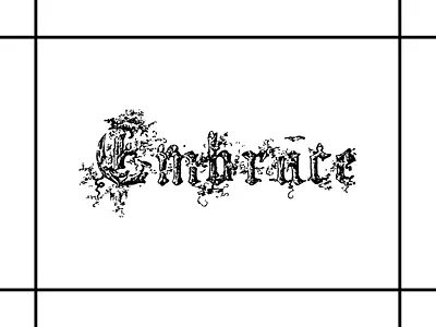 Embrace album artwork art direction baroque art blackletter branding classical painting custom typography dark design experimental type gothic logo graphic design horror aesthetic logo logofolio metal logo minimal composition music visual poster design title design wordmark