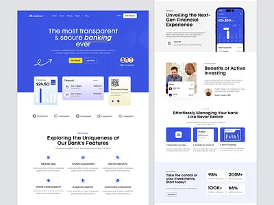 Finance Website finance interface product saas service ui ux web