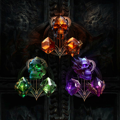 Diablo 4 Elemental diablo esports gaming graphic design illu illustration metal modern ui visual style
