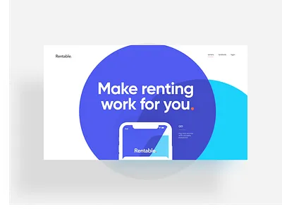 Rentable Website/Landing page design branding color design designer figma graphic design illustration landing layout pitch presentation presentation design slide ui ui design web webflow website website design website designer