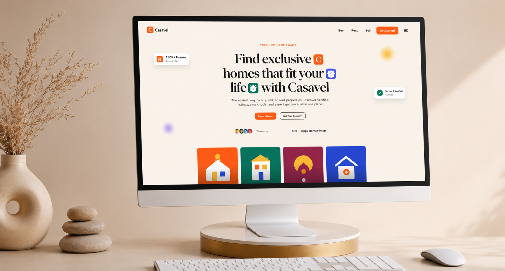 Casavel — Real Estate Branding & Website UI clean dashboard dashboard dashboard ui design figm mobile app design ui ux website design