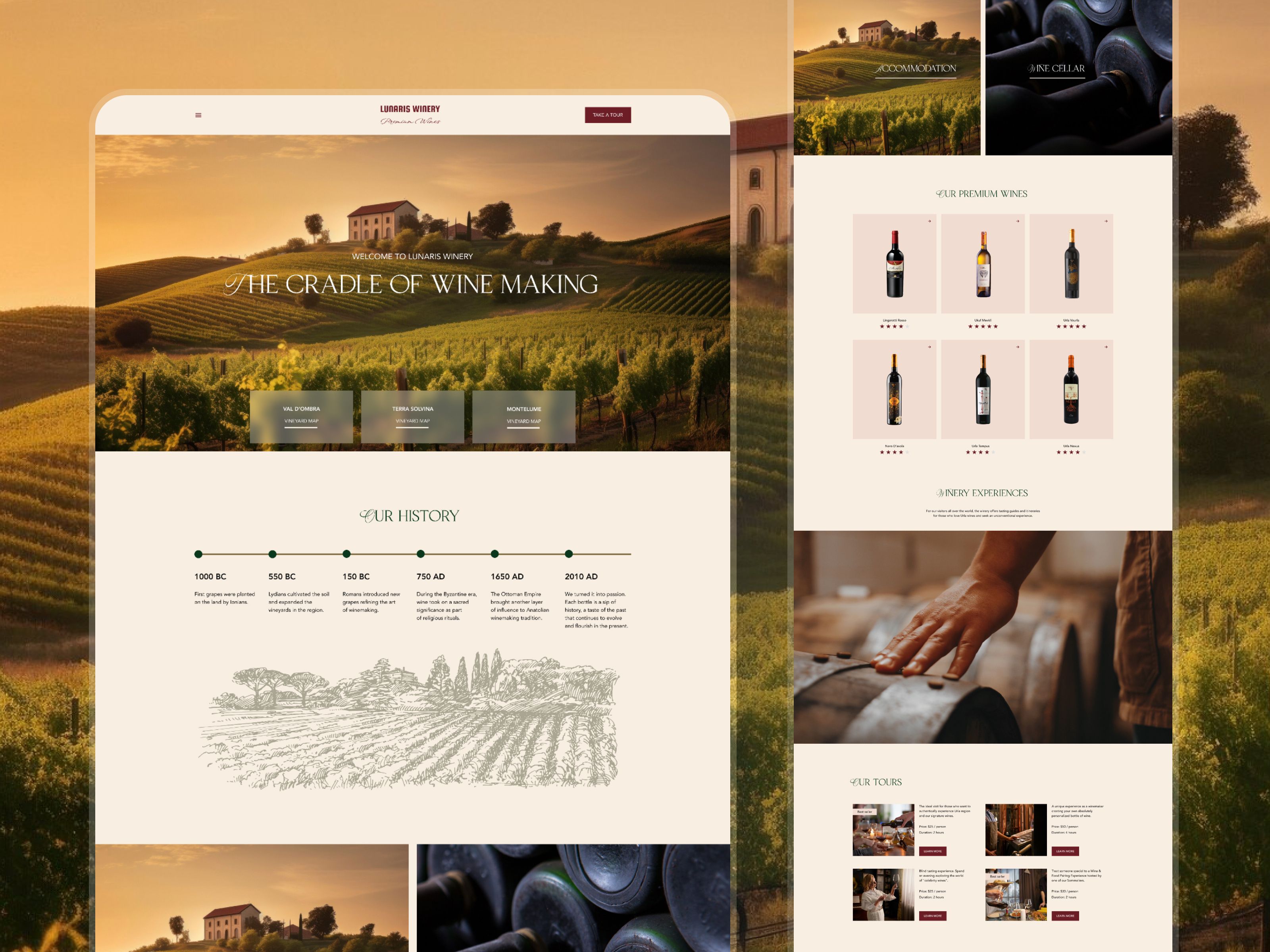 Lunaris Winery — Landing Page Design