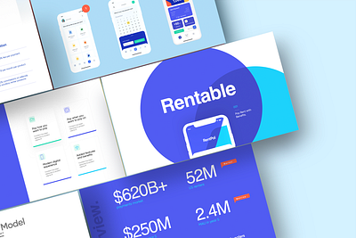 Rentable Pitch Deck Presentation branding data visualization deck figma infographic investor deck keynote layout pitch pitch deck pitch deck design pitch deck template pitchdeck powerpoint powerpoint presentation presentation slide slide deck statistic