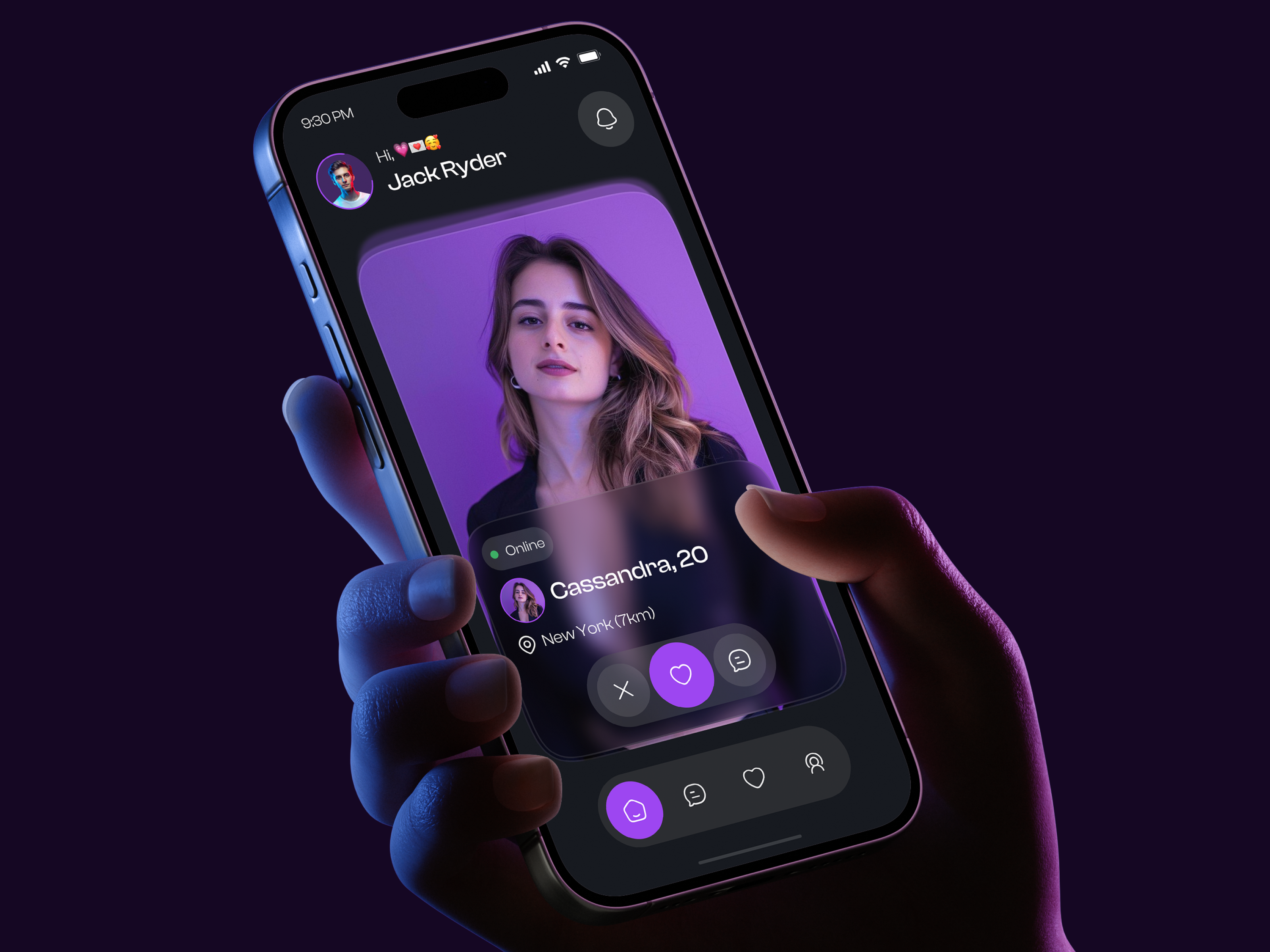 AI Dating App Interface — Premium Mobile UI/UX Design