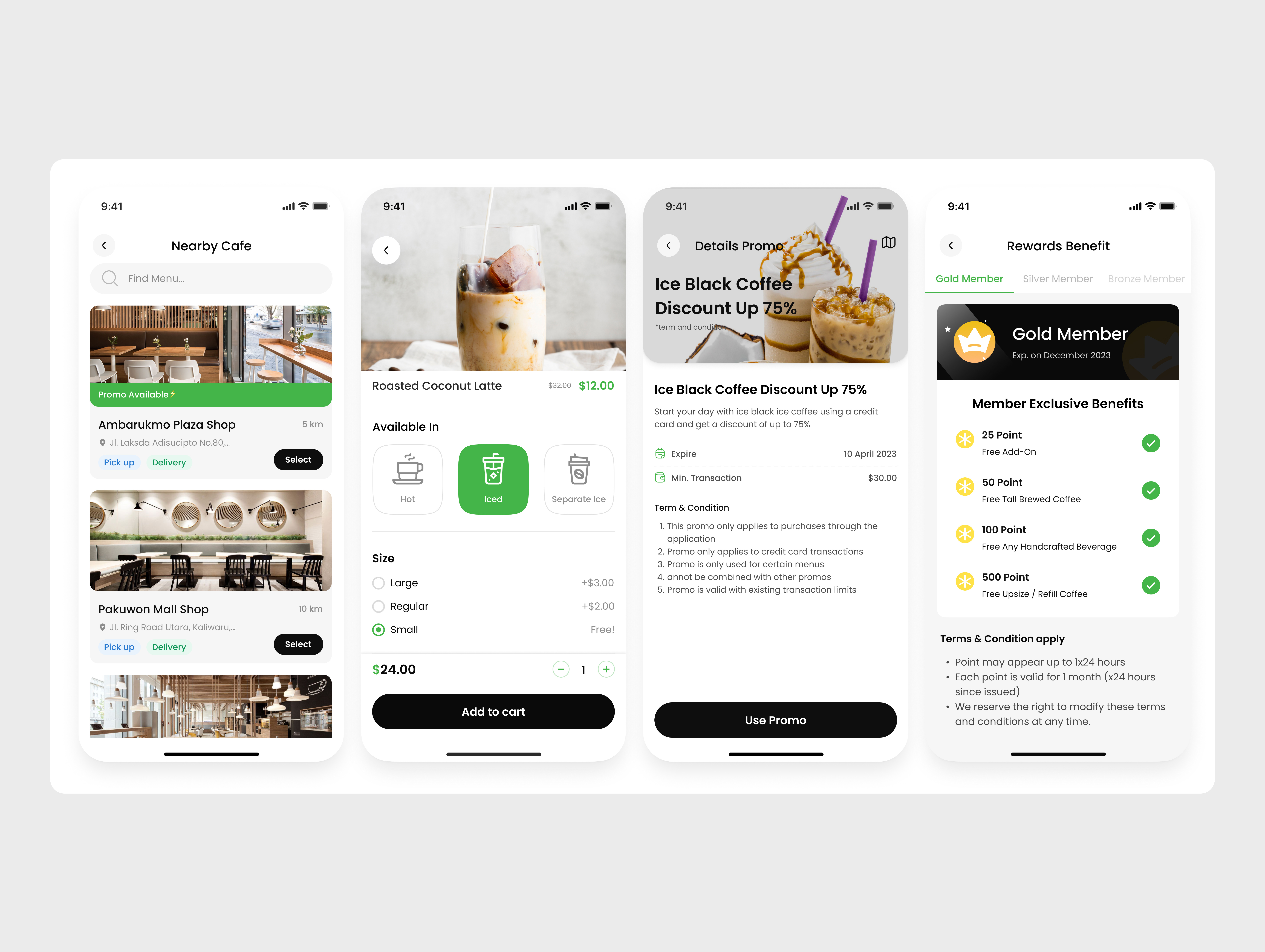 Coffee Shop App UI cleanui designprocess mobile design mobileui ui uidesign uiux