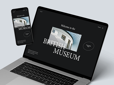 The British Museum clean concept design grid history homepage minimal minimalism mobile design museum simple typography ui uiux ux web webdesign