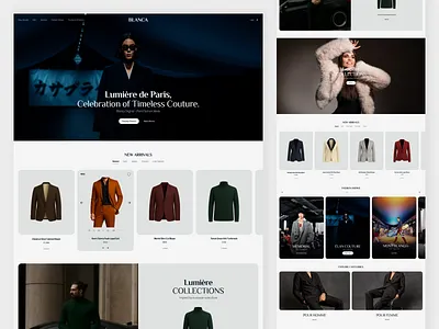 Blanca — Luxury Fashion House Website ecommerce website fashion website framer design framer development hero section landing page design luxury website shopify website studio website web design web development webflow design webflow development website design website development website layout