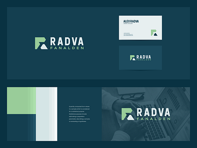 Radva Fanalden branding business character consulting corporate design digital icon logo minimalist monogram r rlogo simple symbol vector