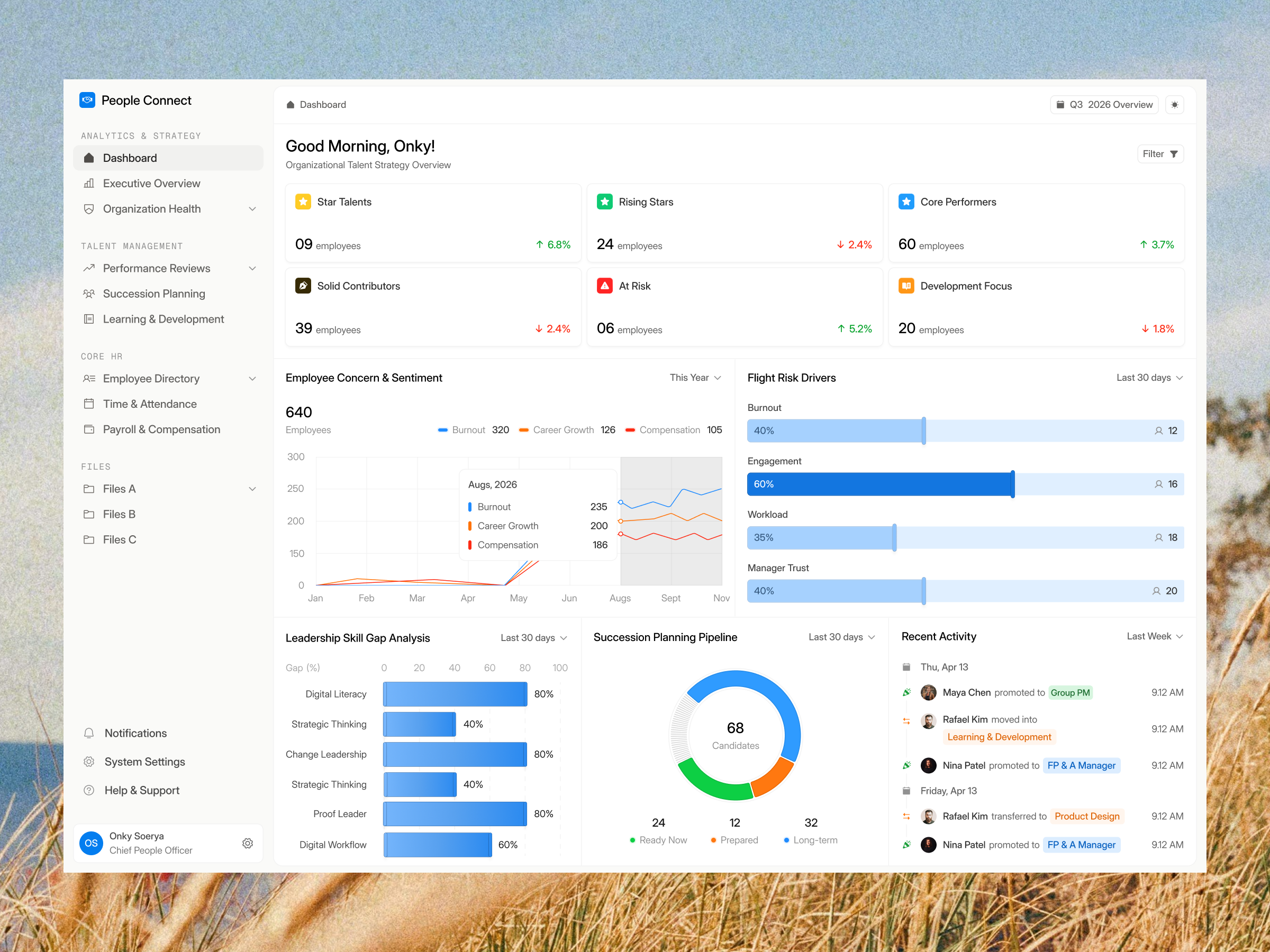 Example of People Connect — Human Resource Dashboard