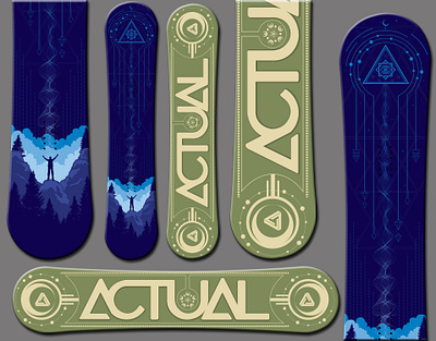 Invasion Actual Snowboard Design artwork graphic design illustration snowboard design