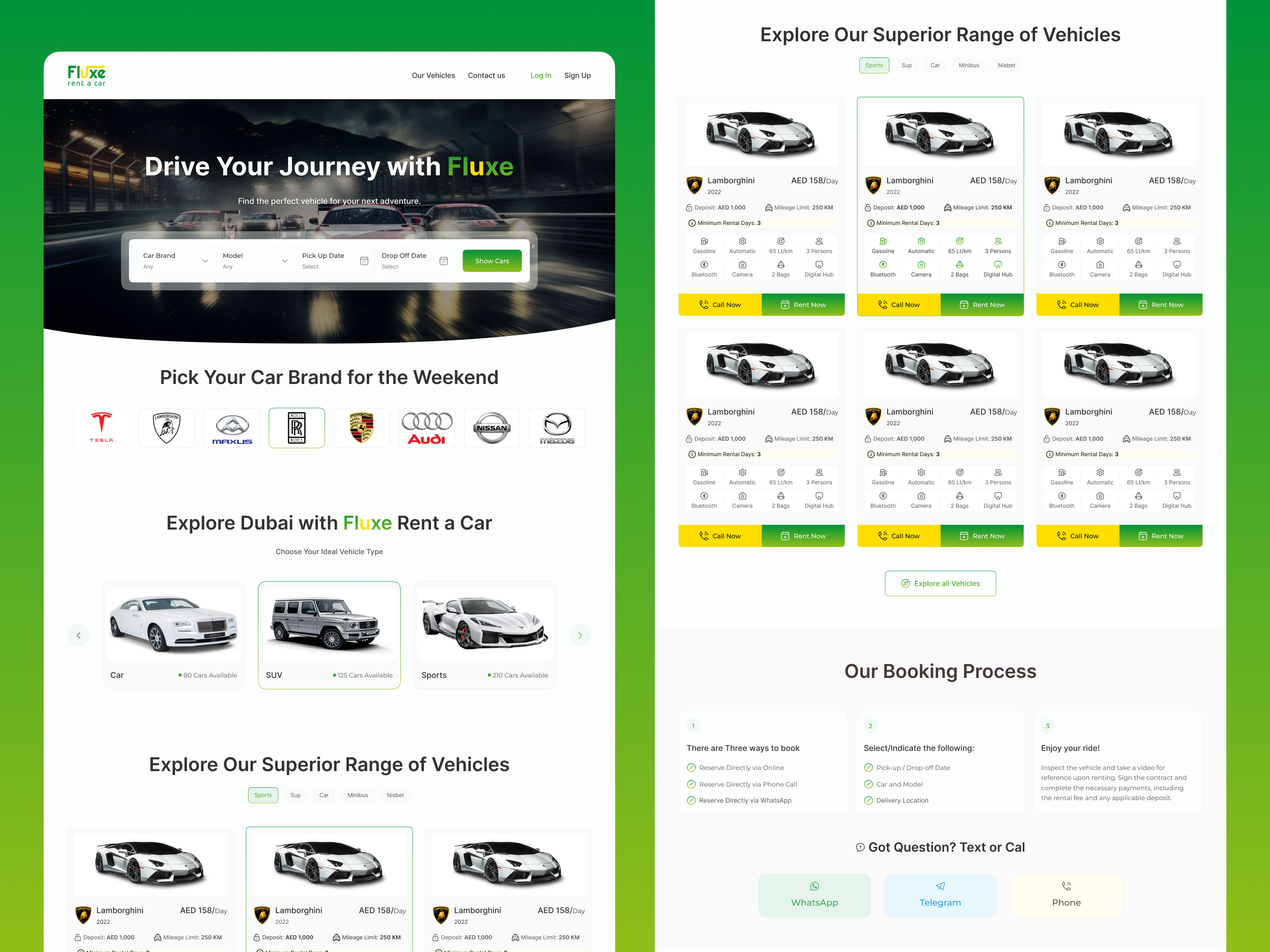 Car Rental Responsive Website UI UX Design