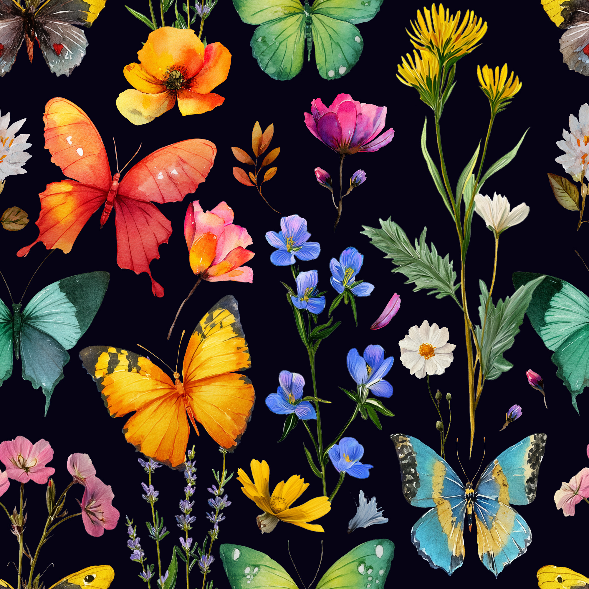 Example of Watercolor Surface Pattern Design