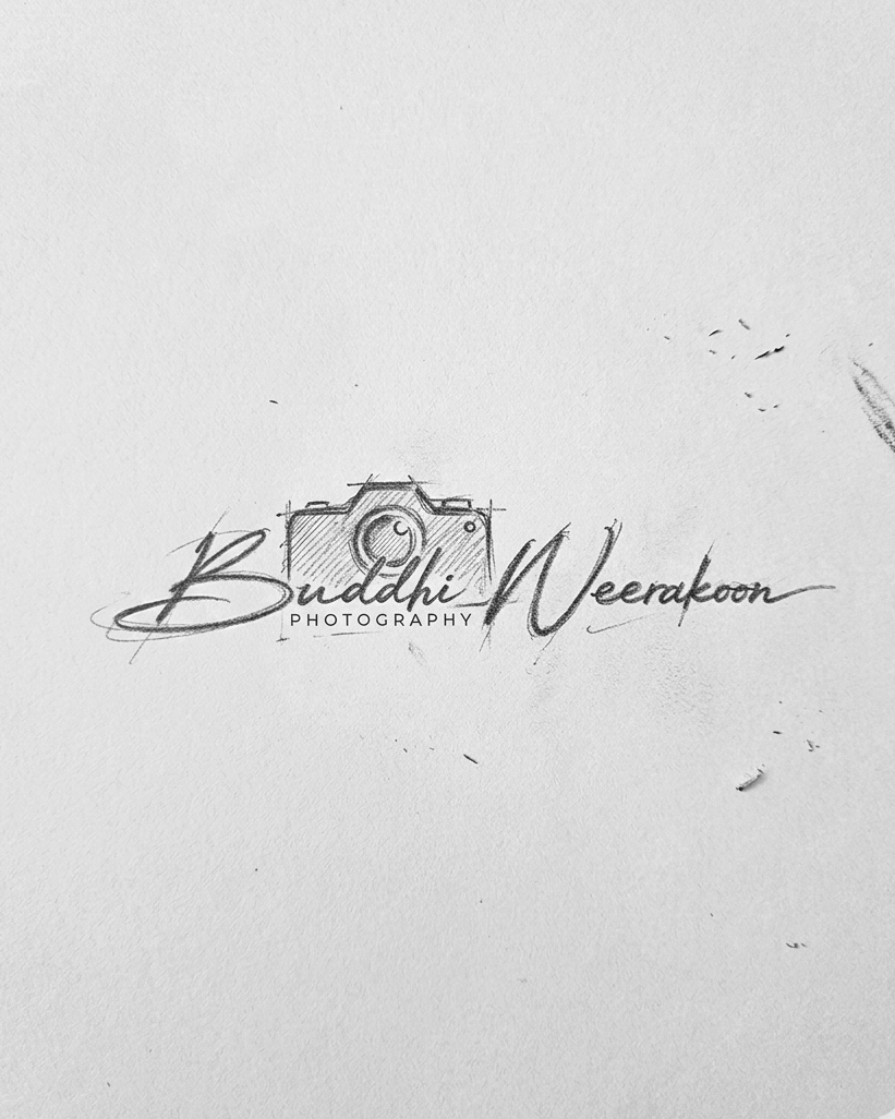 Buddhi Weerakoon Photography — Logo Concept & Custom Lettering brand identity branding creative direction custom typography graphic design letterform logo design logotype photography logo signature logo visual identity